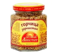 Горчица зернистая 190гр Русский аппетит