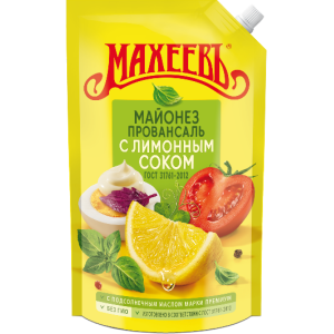 Майонез Махеев с Лимонным соком 400 г му