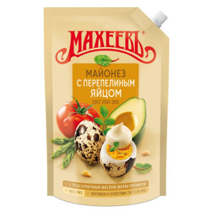 Майонез Махеевъ С перепелиным яйцом 770 гр 50.5 проц
