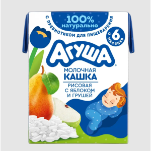 Каша молоч рис ябл груш .200мл.Агуша