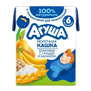 Агуша Каша молочная грушабанан 200мл Засыпай-ка