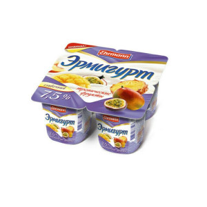 Йогурт "Эрмигурт" (тропические фрукты) 7.5 проц 100 г