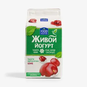 Йогурт натуральный вишня 450гр FoodMaster тетра