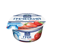 Йогурт Греческий 130 гр Клубника