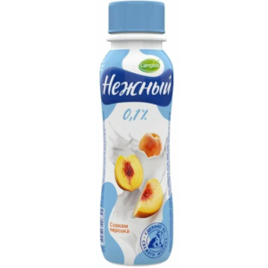 Йогурт питьевой "Нежный" со вкусом персика