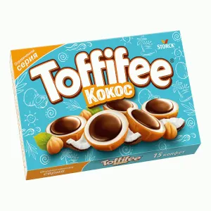 Конфеты Toffifee кокос с нугой и лесным орехом 125 г