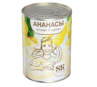 Ананасы в сиропе Пеликан (Кольцами, 565 гр., жб)