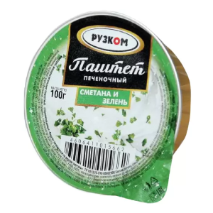 Паштет Сметана и зелень 100г Рузком