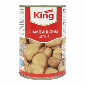 Грибы Целые шампиньоны 400 гр кинг