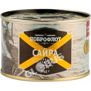 Консерва Сайра 245г натуральная Доброфлот ж/б, ключ