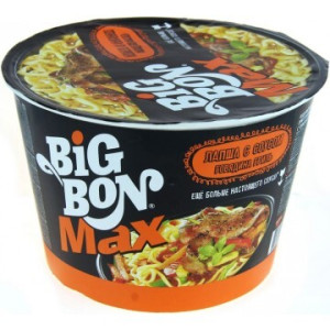 ИЗДЕЛИЯ МАКАРОННЫЕ БЫСТРОГО ПРИГОТОВЛЕНИЯ "BIG BON" С СОУСОМ ГОВЯДИНА-ГРИЛЬ, 95 Г