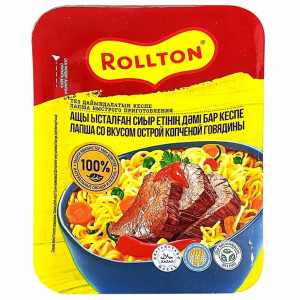 Лапша Роллтон Со вкусом острой копч.говядины 60 гр