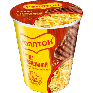 Лапша Роллтон с говядиной 65гр. стакан