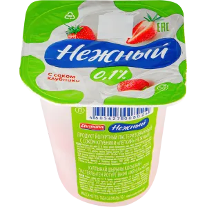 Йогур Нежный с Соком Клубники 95гр