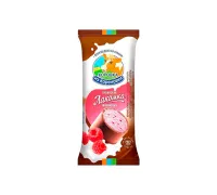 Мороженое пломбир Кубанская Лакомка малиновая  КизК15 пр.ж. 90 гр БЗМЖ