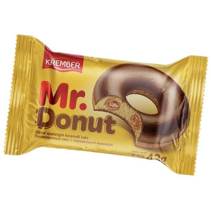 кекс глазир. МR DONUT с карам начинкой