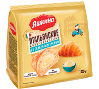Мини-круассаны Яшкино 180г со сливочным кремом