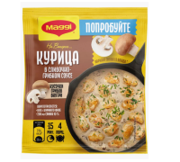курица в сливочно-грибном