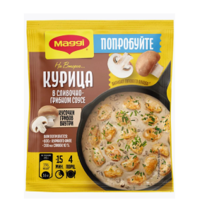 курица в сливочно-грибном