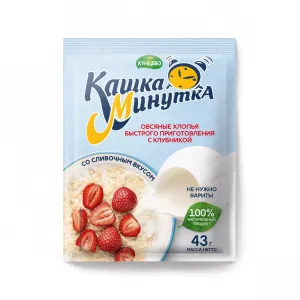 Овсяная каша со слив. “Кашка Минутка” клубника 43г 