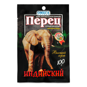 Перец индийский 100 гр черный молотый Омега
