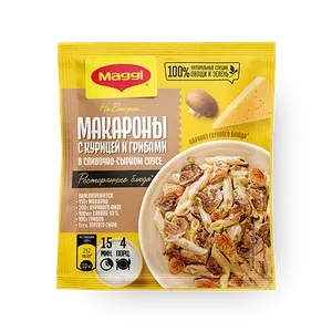 Смесь сухая Maggi На второе Макароны с курицей и грибами в сливочно-сырном соусе 30 г
