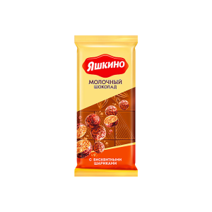 Молочный шоколад с бисквитными шариками