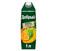 ДОБРЫЙ  МУЛЬТИФРУТ нектар 1л* 12 Россия шт.