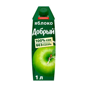 ДОБРЫЙ  ЯБЛОКО СОК1л* 12 Россия шт.