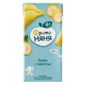 Нектар банановый с мякотью Фрутоняня 200мл