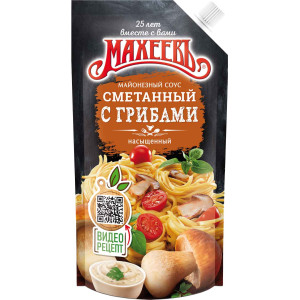Майонез соус Махеевъ сметаный с грибами 200 гр