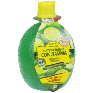 экстра лайм натуральный сок 200 гр