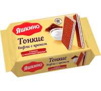 Ваф.тонкие Яшкино 144г с какао и молоч.кремом КК