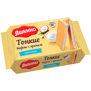 Ваф.тонкие Яшкино 144г кокосовый крем КК