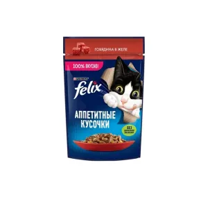 Корм Феликс говядина в желе 75г