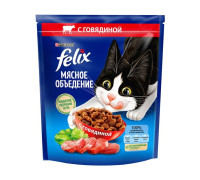 Корм Феликс Мясное объедение Говядина 600гр