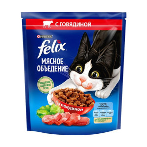 Корм Феликс Мясное объедение Говядина 600гр